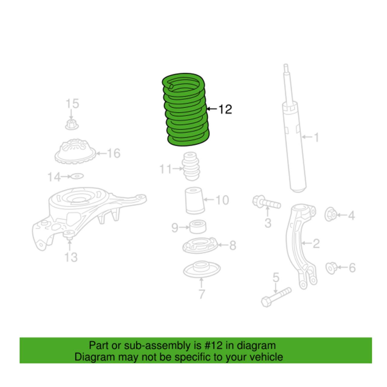 Audi Coil Spring - Front 8K0411105EF